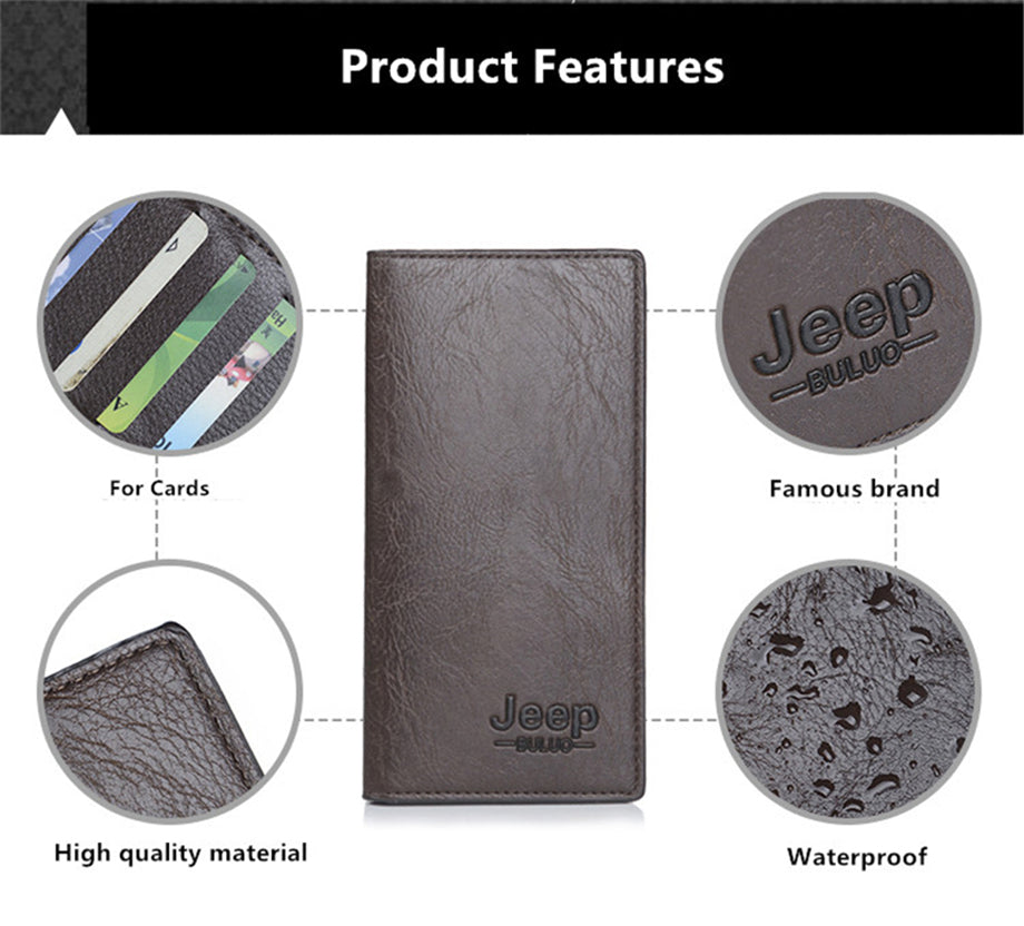 JEEP BULUO Brand Wallet Clutch Carteira Masculina