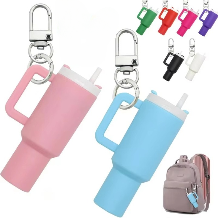 Colorful Mini Stanley Tumbler Key chain – Cute Miniature Tumbler Charm for Handbags, Backpacks & Car Keys – Portable Stanley Cup Key chain Accessory -Random color | Key Chain | Stanley Key