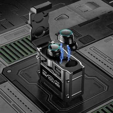 M25 Bluetooth 5.3 Wireless M25 Bluetooth– HiFi Sound, LED Battery Display, 40 Hours Backup, Noise Cancelling, Touch Control, Waterproof