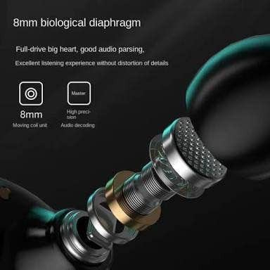 M25 Bluetooth 5.3 Wireless M25 Bluetooth– HiFi Sound, LED Battery Display, 40 Hours Backup, Noise Cancelling, Touch Control, Waterproof